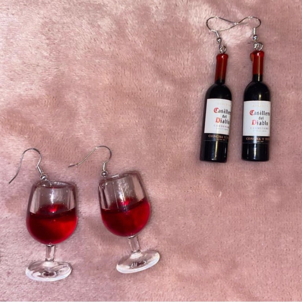 Funky Wine Earrings